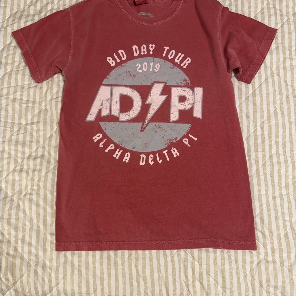 Alpha Delta Pi Comfort Colors Burgundy Graphic Tee
